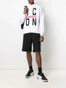 Dsquared2 Big Icon Printed logo Hoodie in White