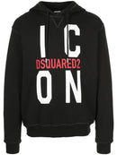 Dsquared2 Big Icon Printed logo Hoodie in Black