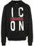 Dsquared2 Big Icon Printed logo Hoodie in Black