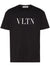 Valentino White Bold VLTN Print Logo T-Shirt in Black