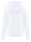 Balmain Foil Tape Logo Print Hoodie in White