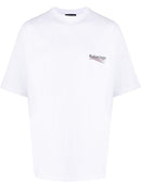 Balenciaga Political Campaign Printed Logo Oversized T-shirt in White