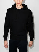 C.P. Company Logo-patch Cotton Hoodie in Black