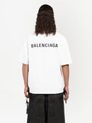 Balenciaga Logo Print Short-sleeve T-shirt White