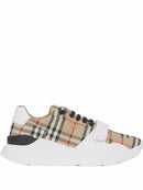 Burberry Regis Low-top Trainers in Beige & White