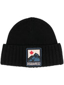 Dsquared2 Mountain Logo Patch Beanie Black