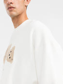 Palm Angels Bear Crew Neck Sweatshirt White