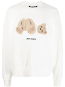 Palm Angels Bear Crew Neck Sweatshirt White