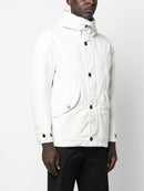 Stone Island David-PC Hooded Parka Coat in White