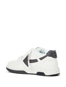 Off-White Out of Office Leather Low Top Trainers in White & Grey