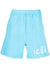 Dsquared2 Icon Logo Printed Cotton Shorts in Blue