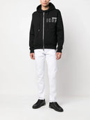 Dsquared2 Outline Icon logo Zipped Hooded Jacket in Black