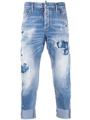 Dsquared2 Distressed Ripped Jeans in Light blue