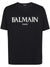 Balmain Oversized T-shirt with Rubber Roman Logo Black