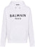 Balmain Paris Logo Printed Hoodie in White