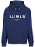 Balmain Paris Logo Printed Hoodie in Navy