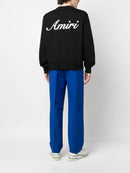 Amiri Script Logo Embroidered Sweatshirt in Black