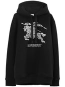 Burberry EKD Knight Embroidered Logo Hoodie in Black