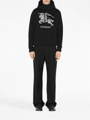 Burberry EKD Knight Embroidered Logo Hoodie in Black