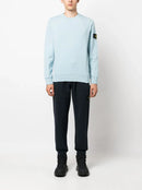 Stone Island Compass Patch Logo Sweatshirt in Sky Blue