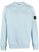 Stone Island Compass Patch Logo Sweatshirt in Sky Blue