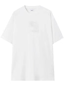 Burberry EKD Logo Embroidered T-Shirt in White