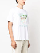 Casablanca Tennis Club Pastelle Print T-Shirt in White