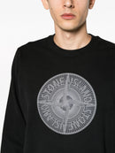 Stone Island Industrial One Compass Circle logo Sweatshirt in Black