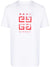 Givenchy 4G Stars Red Logo Printed T-Shirt in White