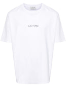 Lanvin Embroidered Small Logo T-Shirt in White