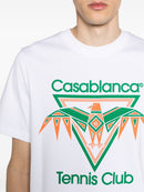 Casablanca Playful Eagle Tennis Club Printed T-Shirt in White