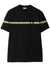 Burberry Striped Equestrian Knight Logo T-Shirt in Black