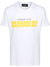 Dsquared2 Yellow Split Printed Logo T-Shirt in White