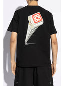 Casablanca Leaning Column Printed T-Shirt in Black