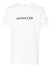 Moncler Embossed-branding Crew-neck Cotton-jersey T-shirt in White