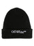 Off-White Wool Embroidered Bookish Logo Beanie Black