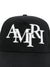 Amiri Staggered Logo Embroidered Cap in Black