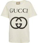 Gucci Interlocking GG Logo Slim Fit White T-Shirt S