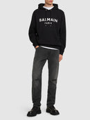 Balmain Paris Logo Printed Hoodie in Black