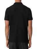 Burberry Branded Eddie Circle Logo Black Polo Shirt