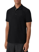 Burberry Branded Eddie Circle Logo Black Polo Shirt