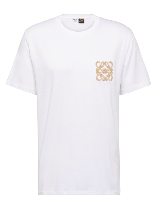 Loewe Paula's Ibiza Anagram Embroidered Logo T-Shirt in White