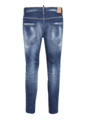 Dsquared2 Skater Distressed Faded Ripped Jeans in Blue