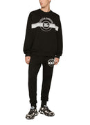 Dolce & Gabbana Jersey DG Logo Print Black Sweatshirt