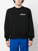 Amiri Script Logo Embroidered Sweatshirt in Black