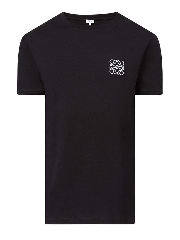 Loewe Anagram Embroidered Logo T-Shirt in Black