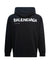 Balenciaga Hand Drawn-logo Cotton Hoodie Black