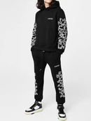 Amiri Checkered Bones Hoodie in Black