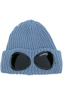 C.P. Company Merino Wool Goggle Beanie in Blue