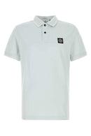 Stone Island Compass Patch Logo Polo in Light Blue